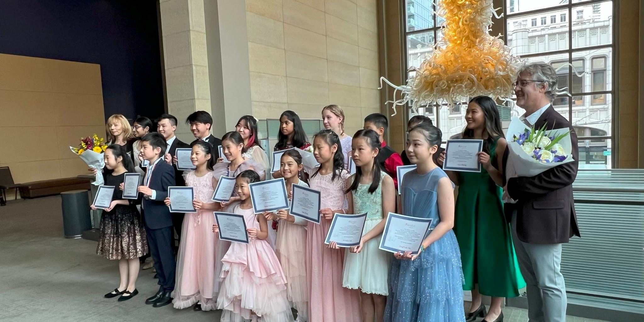IMG_2188 Annual certificates after the 2024 Honors Recital at Benaroya Hall