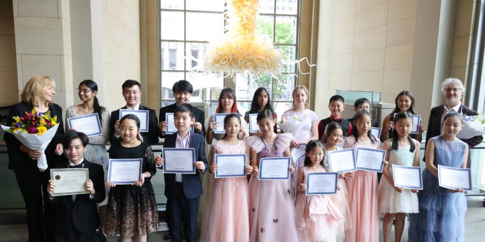 CAM at Carnegie 2023 (A) CAM students after the 2023 Honors Recital at Benaroya Hall