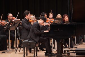 CAM student enrolled in one of our elite programs of study, performing Mozart with Orchestra